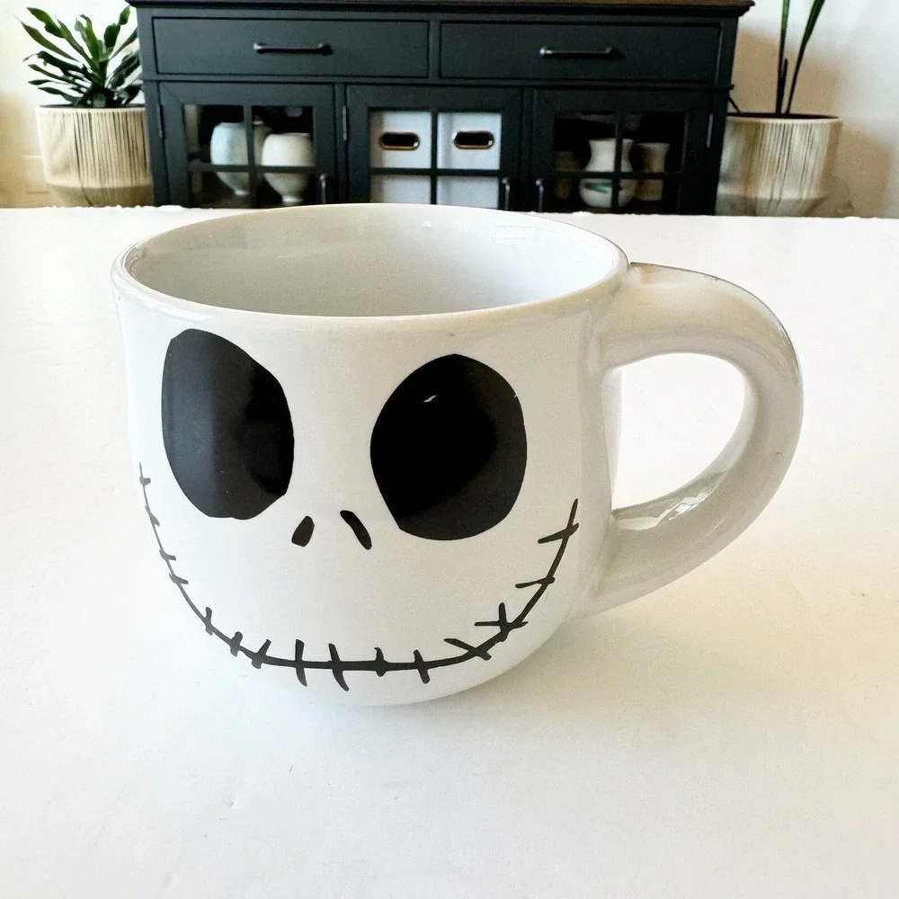 Disney Store Nightmare Before Christmas Jack Skellington Face Ceramic Mug Jumbo